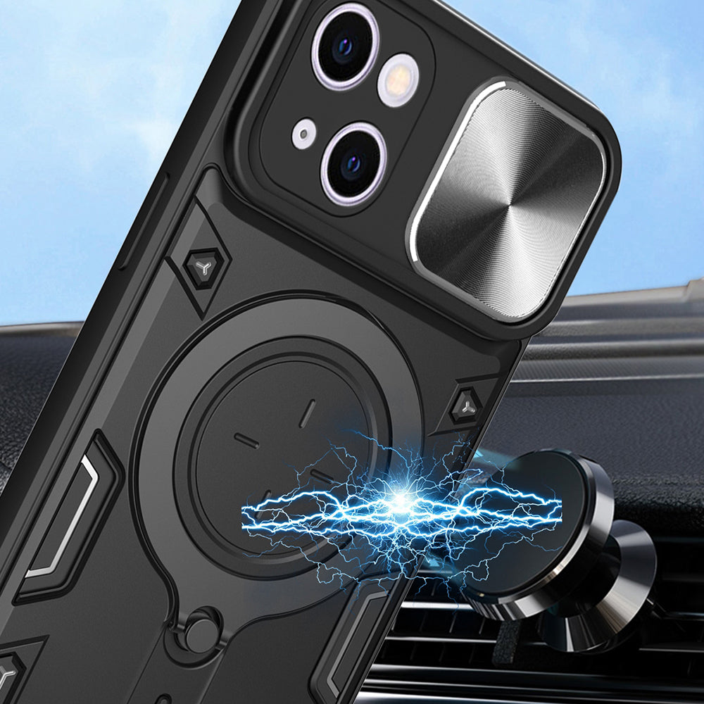Hülle für Apple iPhone 16 Plus, Techsuit, CamGuard Pro, Schwarz