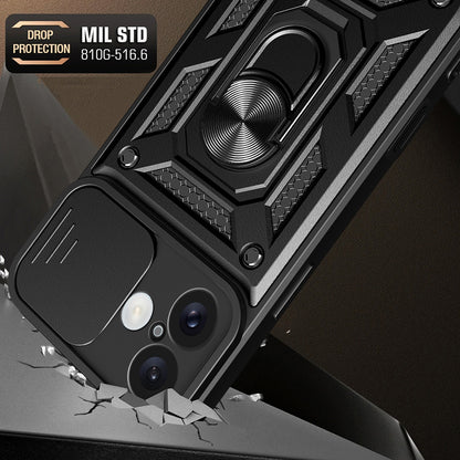 Hülle für Apple iPhone 16 Plus, Techsuit, CamShield, Schwarz