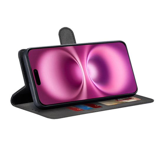 Hülle für Apple iPhone 16 Plus, Techsuit, Diary Book, Schwarz