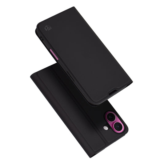 Hülle für Apple iPhone 16 Plus, Techsuit, Magskin Book, Schwarz