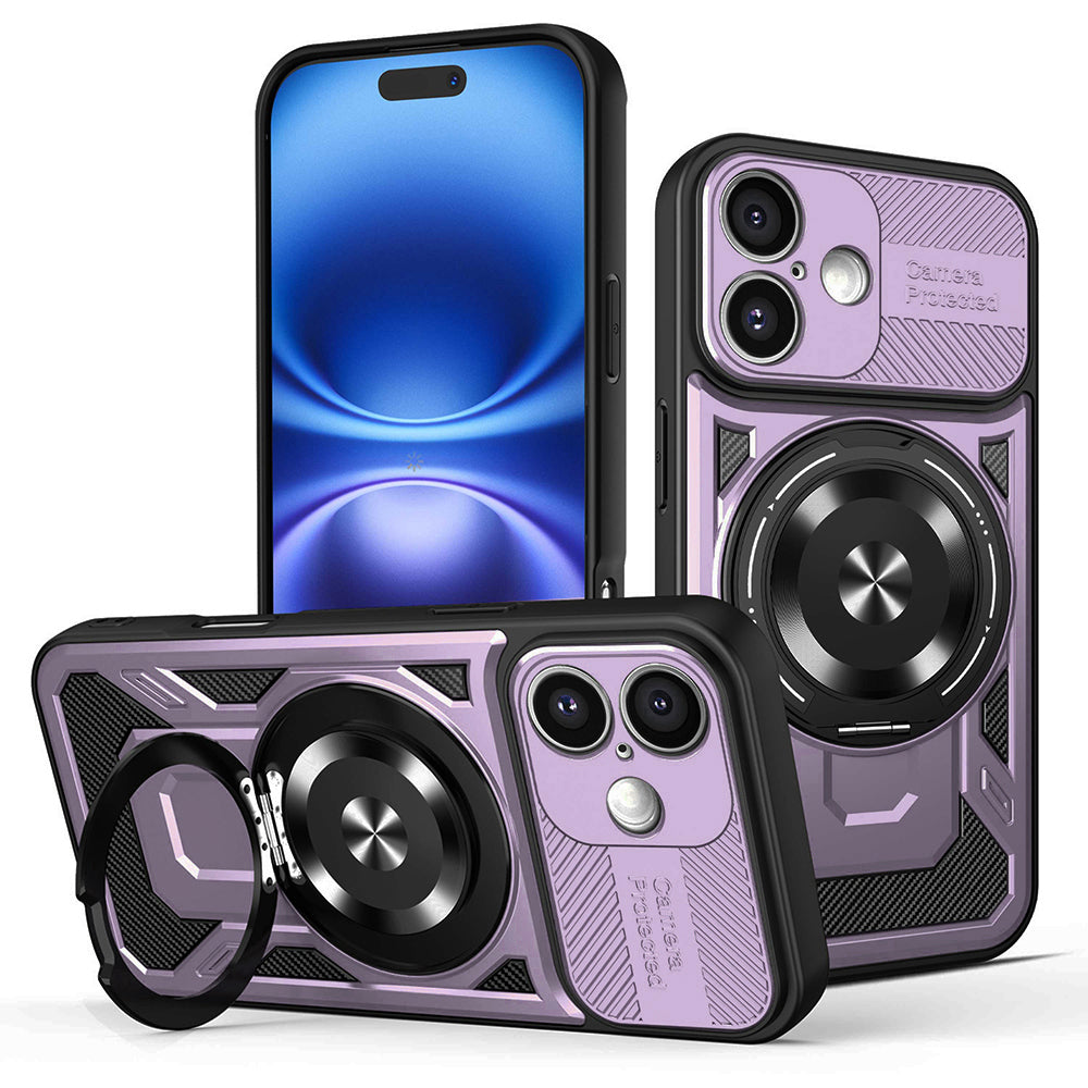 Hülle für Apple iPhone 16 Plus, Techsuit, RuggedCam, Lila