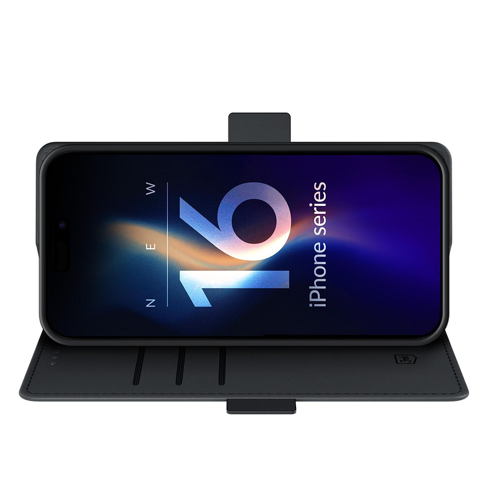 Hülle für Apple iPhone 16 Pro, 3MK, Wallet, Schwarz
