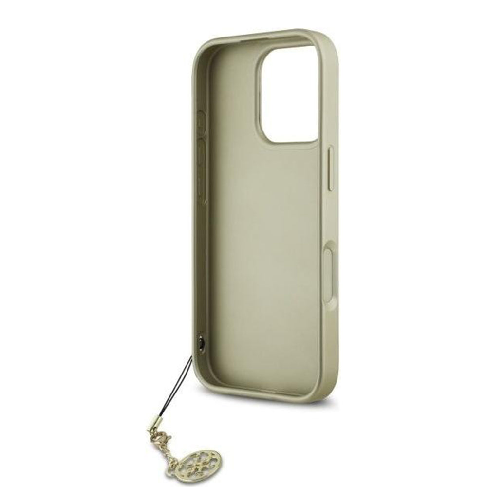 Hülle für Apple iPhone 16 Pro, Guess, 4G Charm, Schwarz