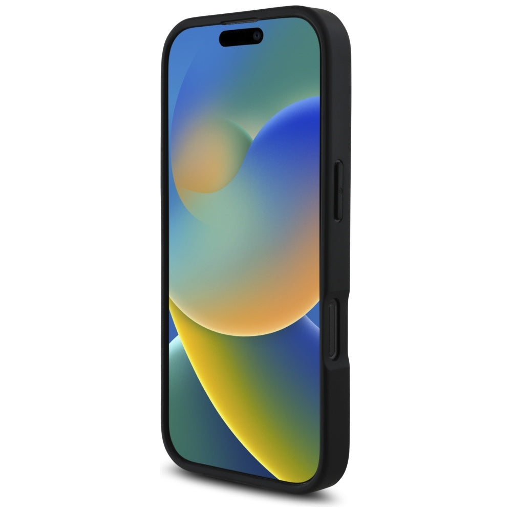 Hülle für Apple iPhone 16 Pro, Karl Lagerfeld, Grained Cardslots, Schwarz