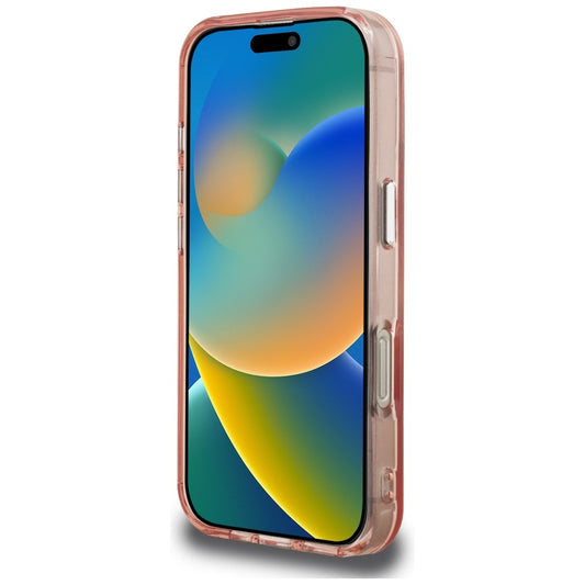 Hülle für Apple iPhone 16 Pro, Karl Lagerfeld, IML Aquarelle Logo Choupette, Rosa