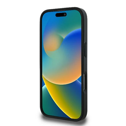 Hülle für Apple iPhone 16 Pro, Karl Lagerfeld, Monogramm Karl & Choupette's Köpfe, Schwarz