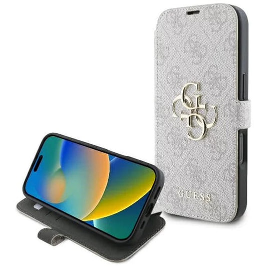 Hülle für Apple iPhone 16 Pro Max, Guess, 4G Book, Rosa