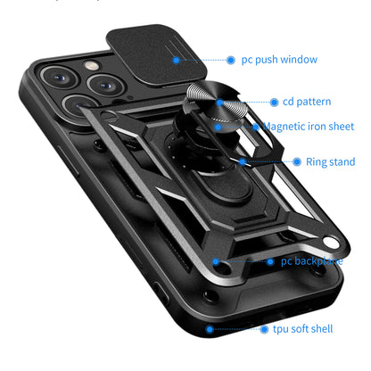 Hülle für Apple iPhone 16 Pro Max, Techsuit, CamShield, Schwarz