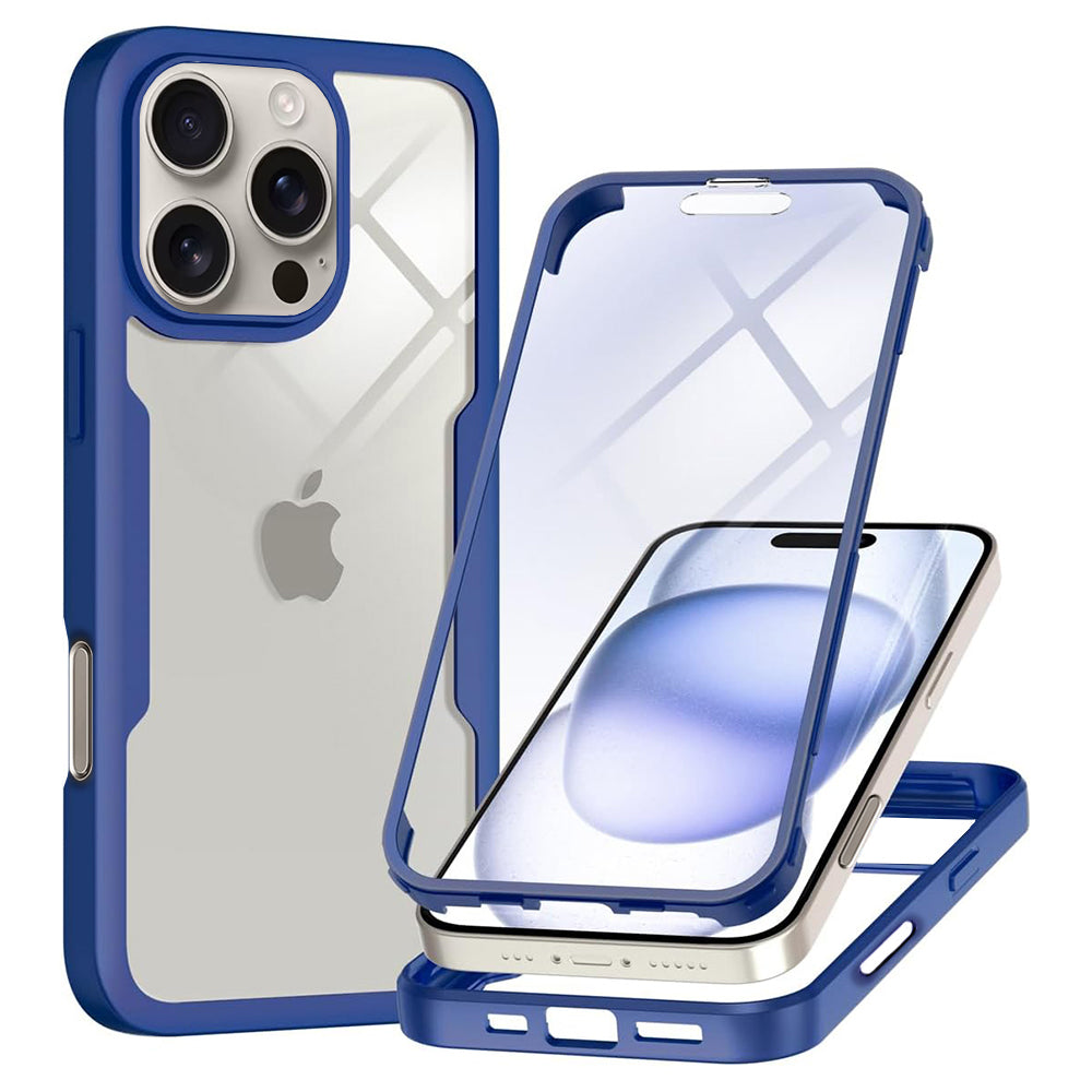 Hülle für Apple iPhone 16 Pro Max, Techsuit, ColorVerse 360, Blau