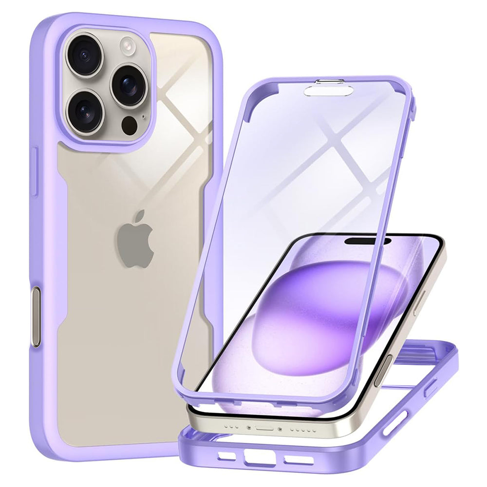 Hülle für Apple iPhone 16 Pro Max, Techsuit, ColorVerse 360, Lila