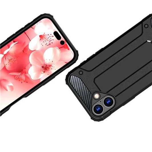 Hülle für Apple iPhone 16 Pro Max, Techsuit, Hybrid Armor, Schwarz