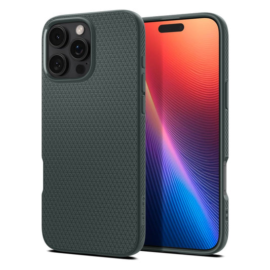 Hülle für Apple iPhone 16 Pro, Spigen, Liquid Air, Grün ACS08119