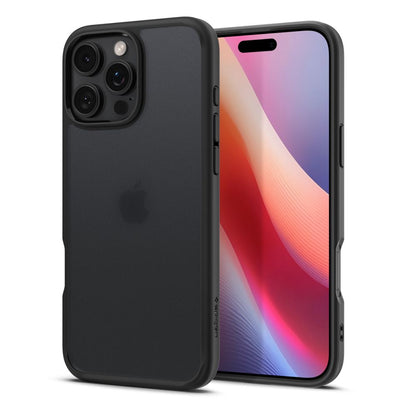 Hülle für Apple iPhone 16 Pro, Spigen, Ultra Hybrid, Matt Schwarz ACS08124
