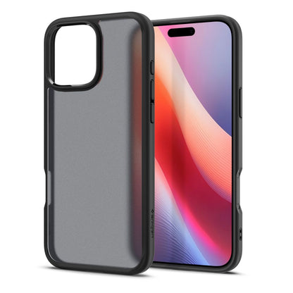 Hülle für Apple iPhone 16 Pro, Spigen, Ultra Hybrid, Matt Schwarz ACS08124