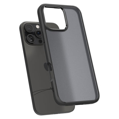 Hülle für Apple iPhone 16 Pro, Spigen, Ultra Hybrid, Matt Schwarz ACS08124