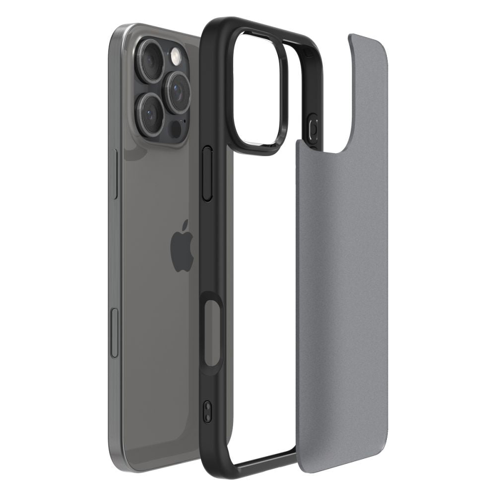 Hülle für Apple iPhone 16 Pro, Spigen, Ultra Hybrid, Matt Schwarz ACS08124
