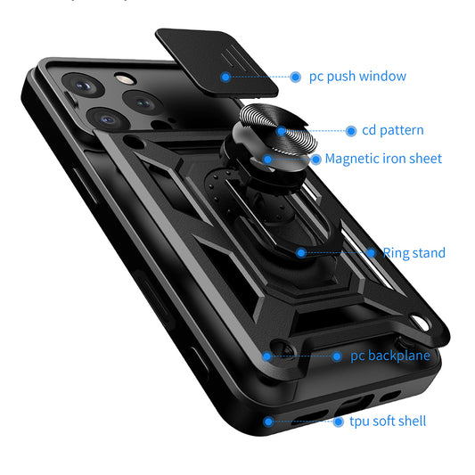 Hülle für Apple iPhone 16 Pro, Techsuit, CamShield, Rosa