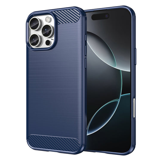 Hülle für Apple iPhone 16 Pro, Techsuit, Carbon, Blau