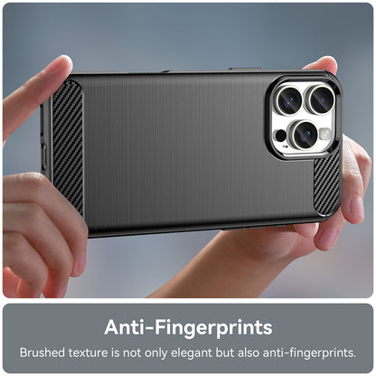 Case for Apple iPhone 16 Pro, Techsuit, Carbon, Black