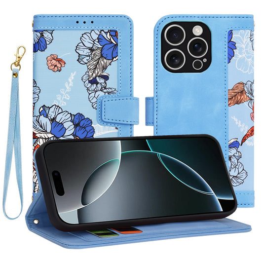 Hülle für Apple iPhone 16 Pro, Techsuit, FlipCraft, Blau