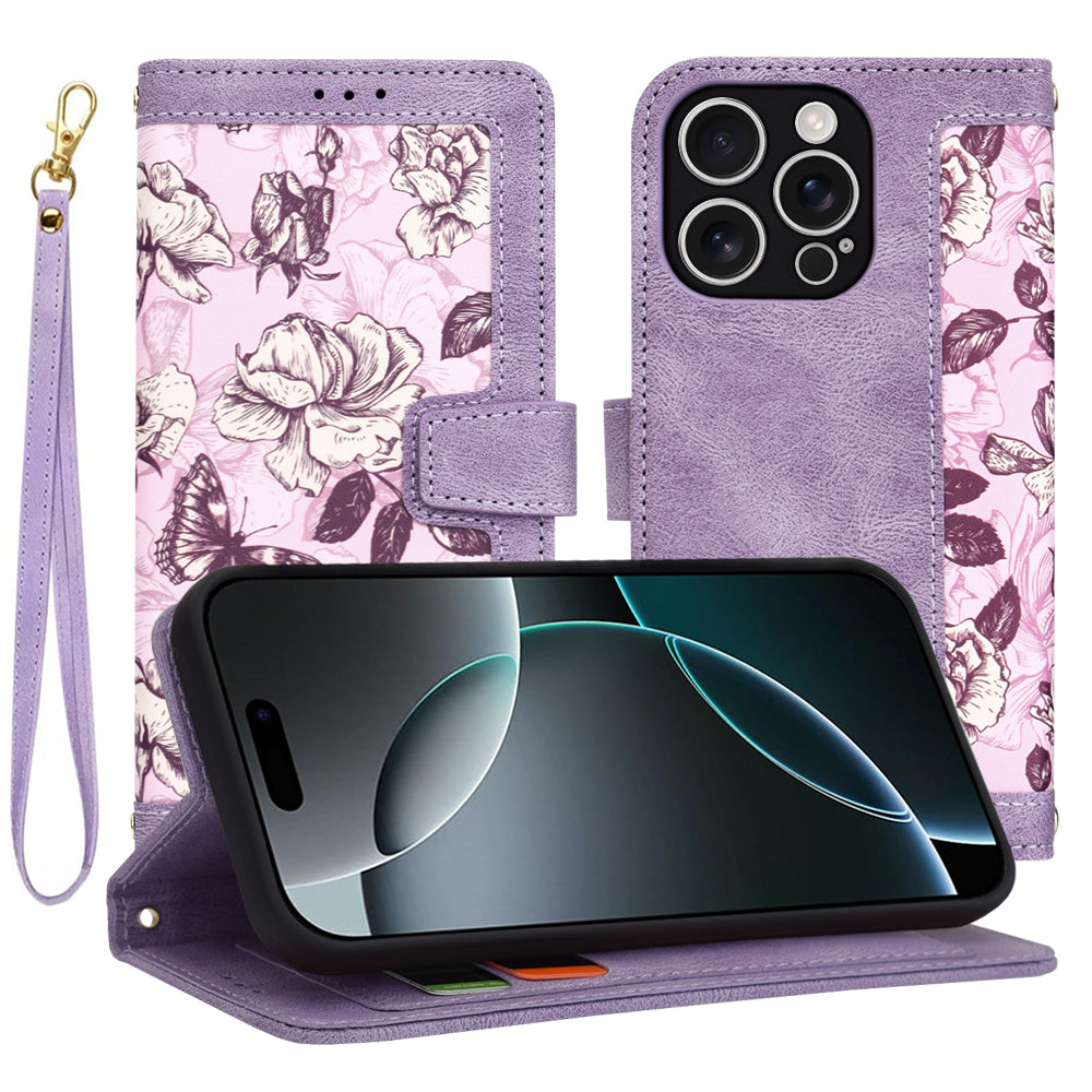 Hülle für Apple iPhone 16 Pro, Techsuit, FlipCraft, Lila