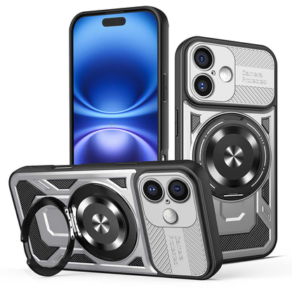 Hülle für Apple iPhone 16, Techsuit, RuggedCam, Grau
