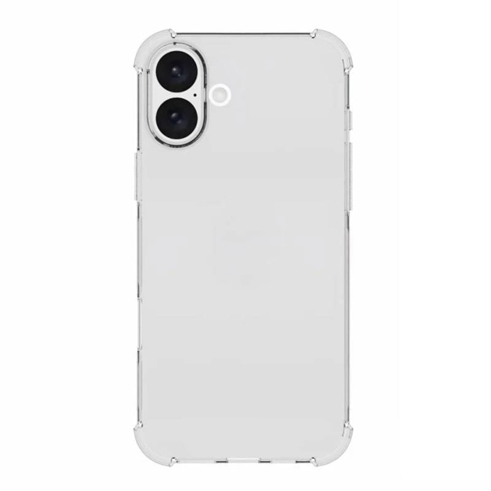 Hülle für Apple iPhone 16, Techsuit, stoßfest klar (großes Linsenloch), transparent