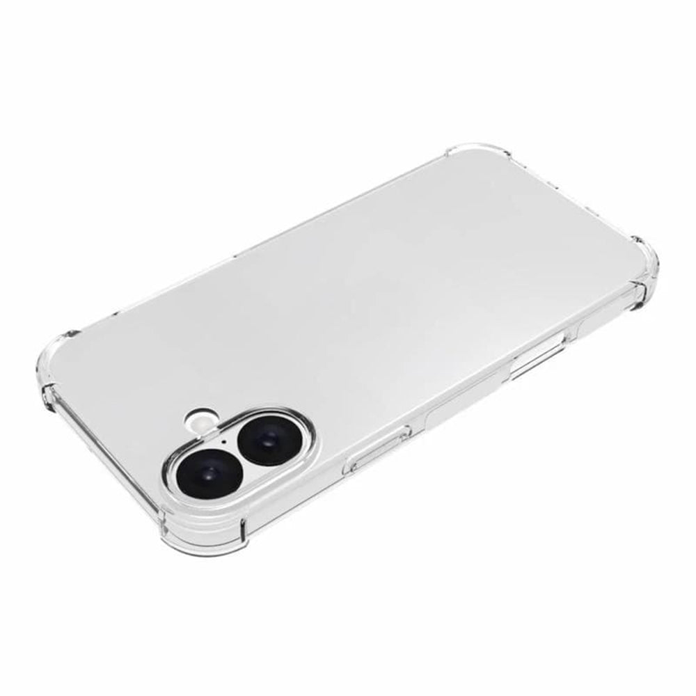 Hülle für Apple iPhone 16, Techsuit, stoßfest klar (großes Linsenloch), transparent