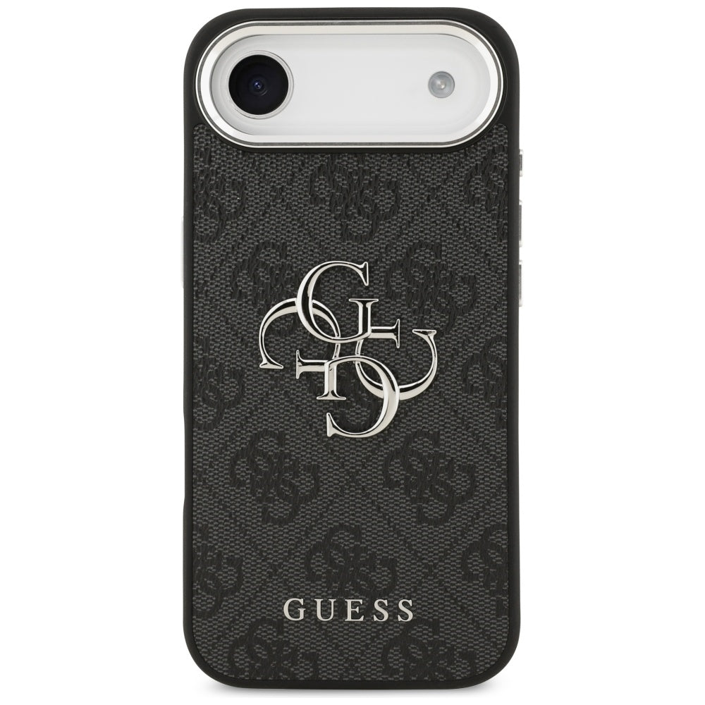 Hülle für Apple iPhone 17 Air, Guess, Big 4G Logo Classic, Schwarz Silbern