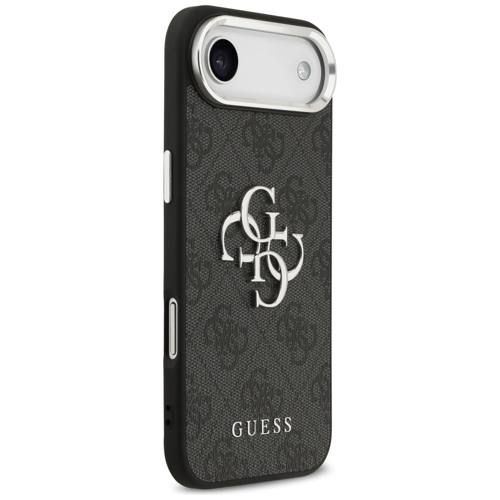 Hülle für Apple iPhone 17 Air, Guess, Big 4G Logo Classic, Schwarz Silbern
