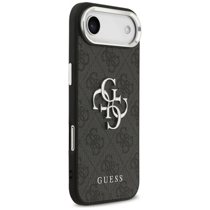 Hülle für Apple iPhone 17 Air, Guess, Big 4G Logo Classic, Schwarz Silbern