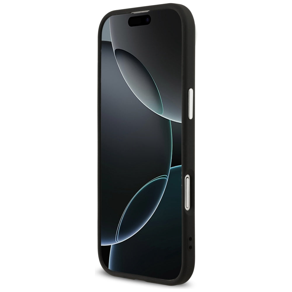 Hülle für Apple iPhone 17 Air, Guess, Big 4G Logo Classic, Schwarz Silbern