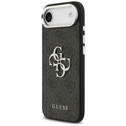 Hülle für Apple iPhone 17 Air, Guess, Big 4G Logo Classic, Schwarz Silbern