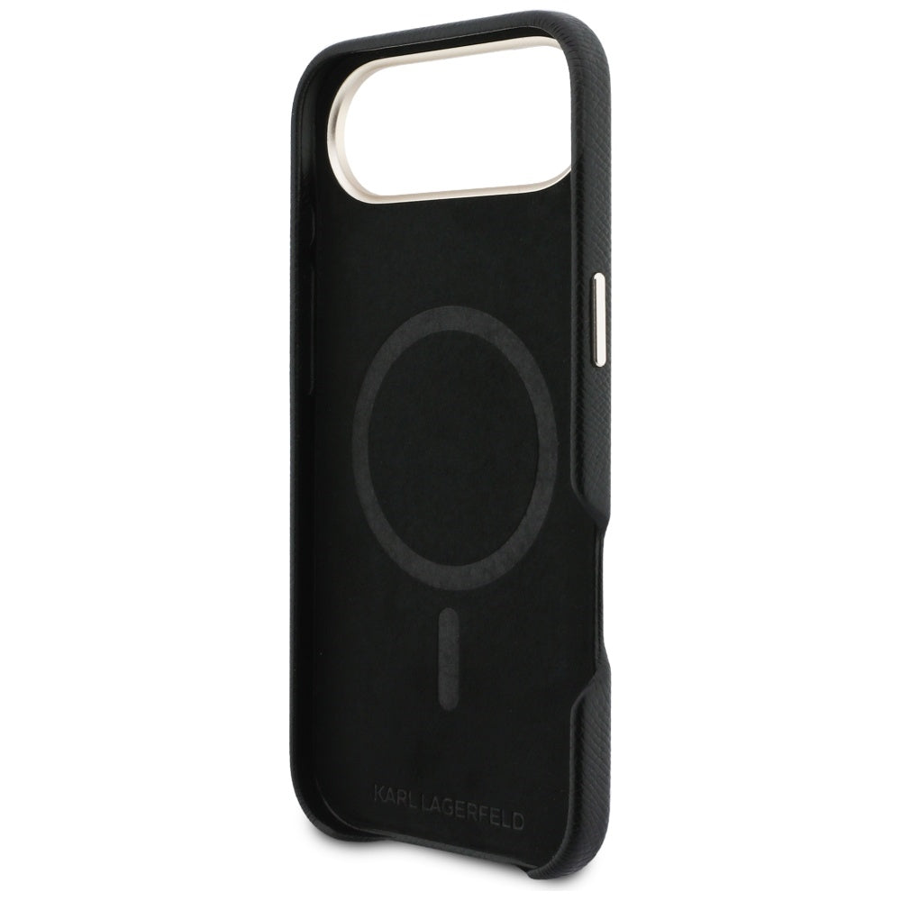 Hülle für Apple iPhone 17 Air, Karl Lagerfeld, Karl Head Logo, Schwarz