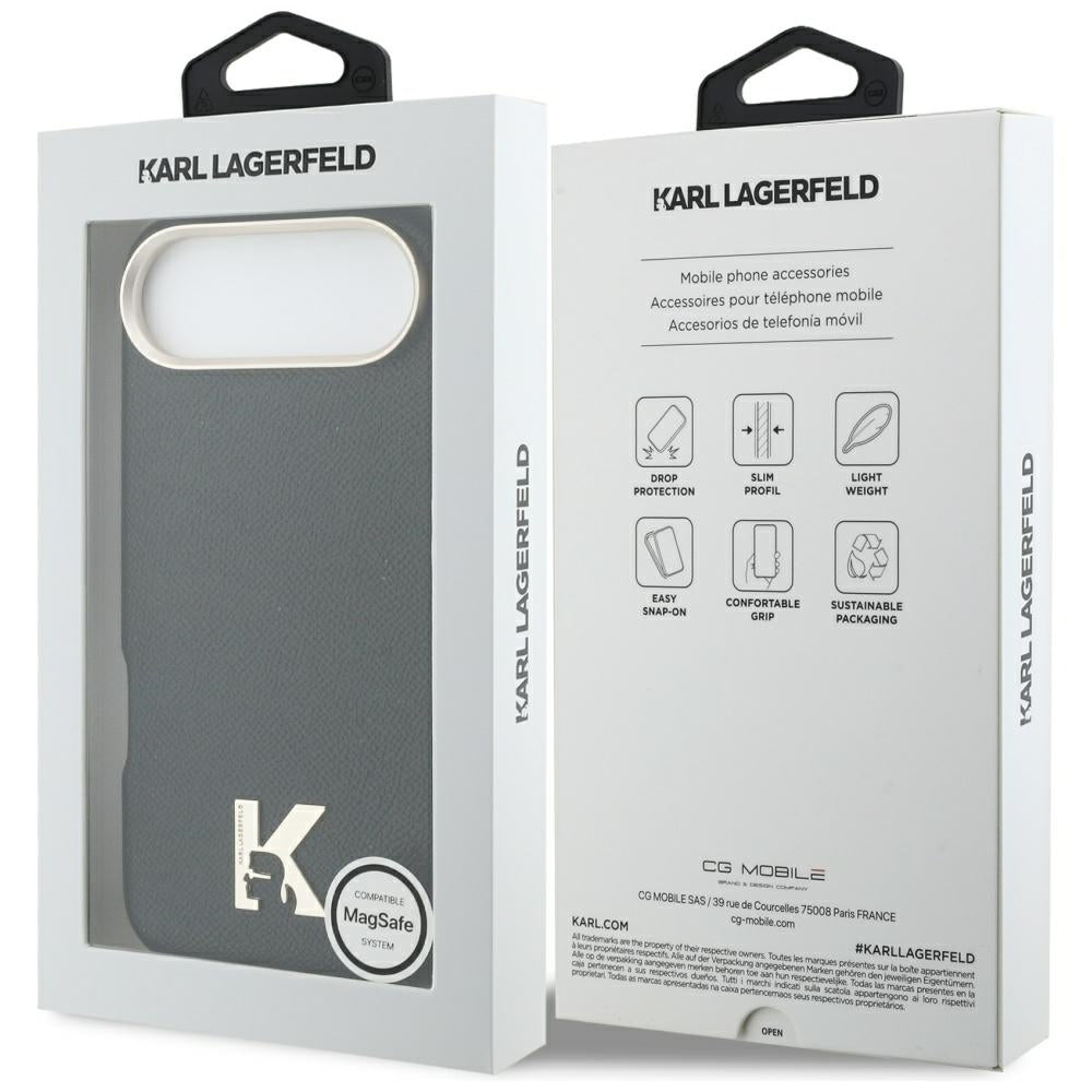 Hülle für Apple iPhone 17 Air, Karl Lagerfeld, Karl Head Logo, Schwarz