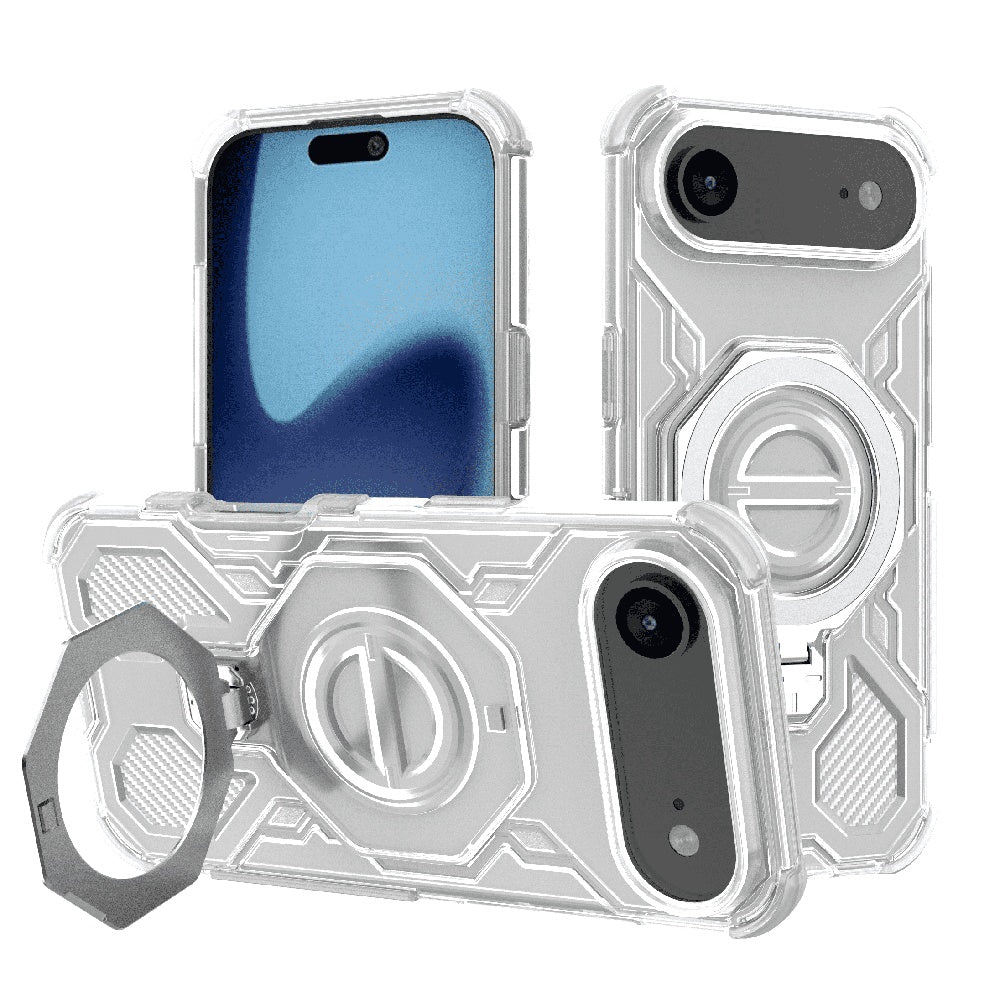 Hülle für Apple iPhone 17 Air, Techsuit, Carbon Shield Pro, Weiß.