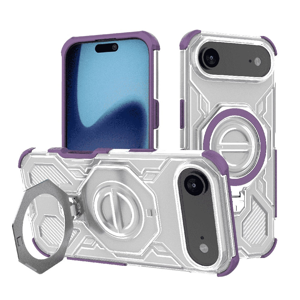 Hülle für Apple iPhone 17 Air, Techsuit, Carbon Shield Pro, Lila