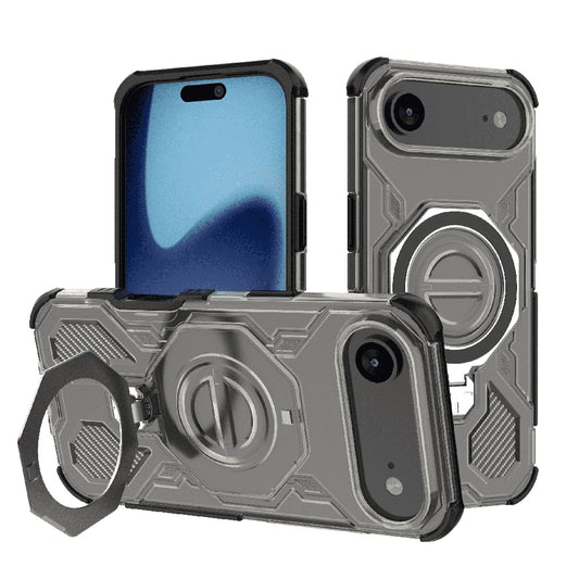 Hülle für Apple iPhone 17 Air, Techsuit, Carbon Shield Pro, Hell Schwarz