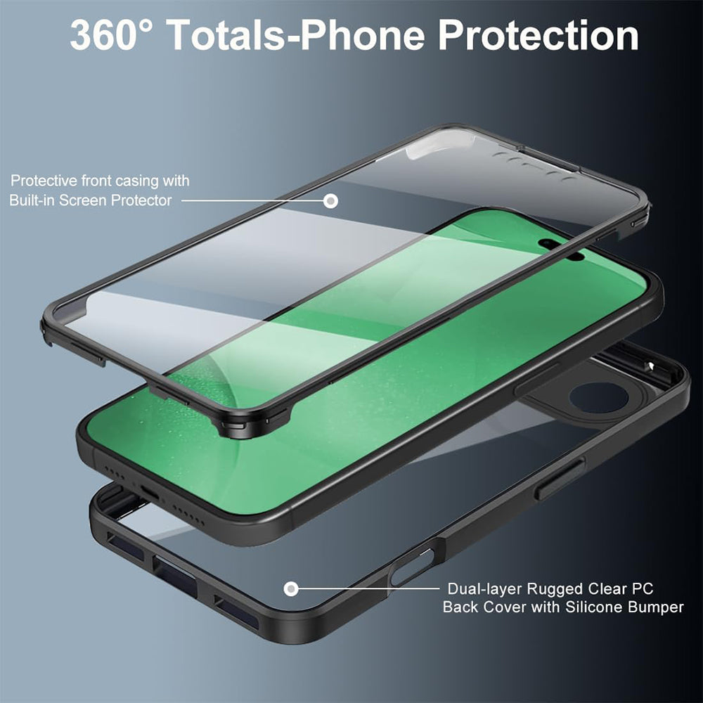 Hülle für Apple iPhone 17 Air, Techsuit, ColorVerse 360, Schwarz