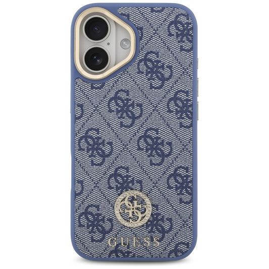 Hülle für Apple iPhone 17, Guess, 4G Strass Logo, Blau