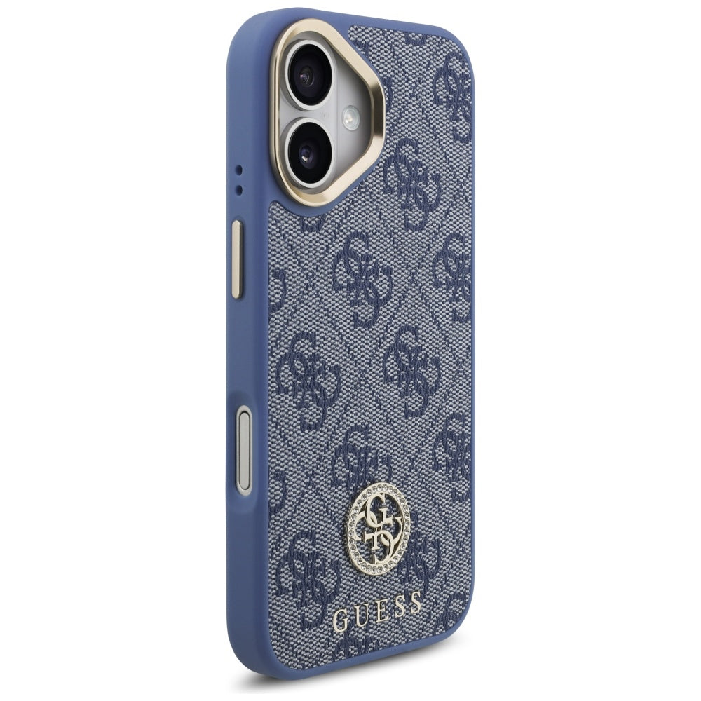 Hülle für Apple iPhone 17, Guess, 4G Strass Logo, Blau