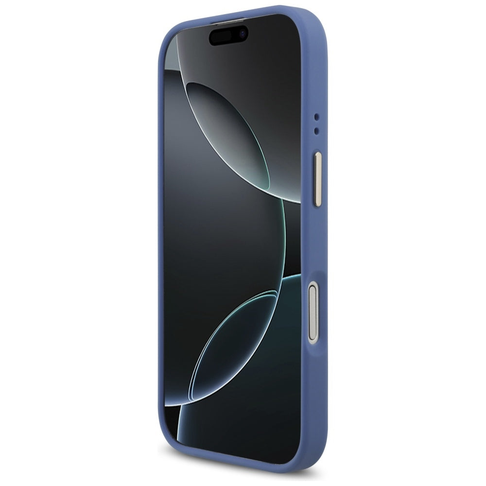 Hülle für Apple iPhone 17, Guess, 4G Strass Logo, Blau