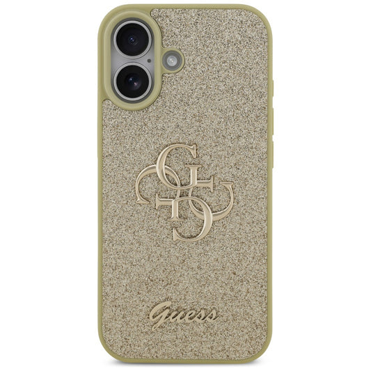 Hülle für Apple iPhone 17, Guess, Fixed Glitter Big 4G, Goldfarben