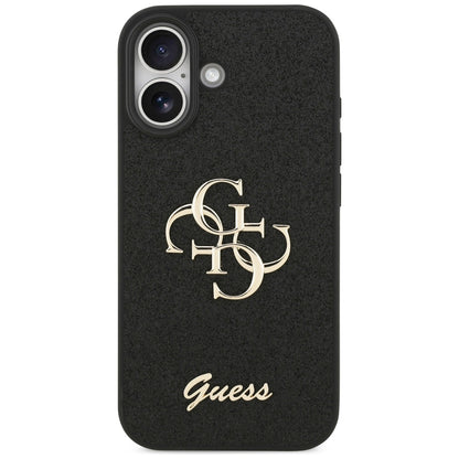 Hülle für Apple iPhone 17, Guess, Fixed Glitter Big 4G, Schwarz