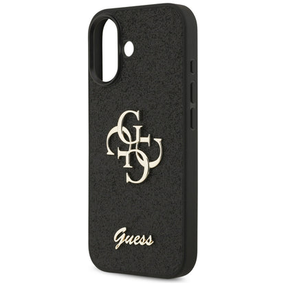 Hülle für Apple iPhone 17, Guess, Fixed Glitter Big 4G, Schwarz
