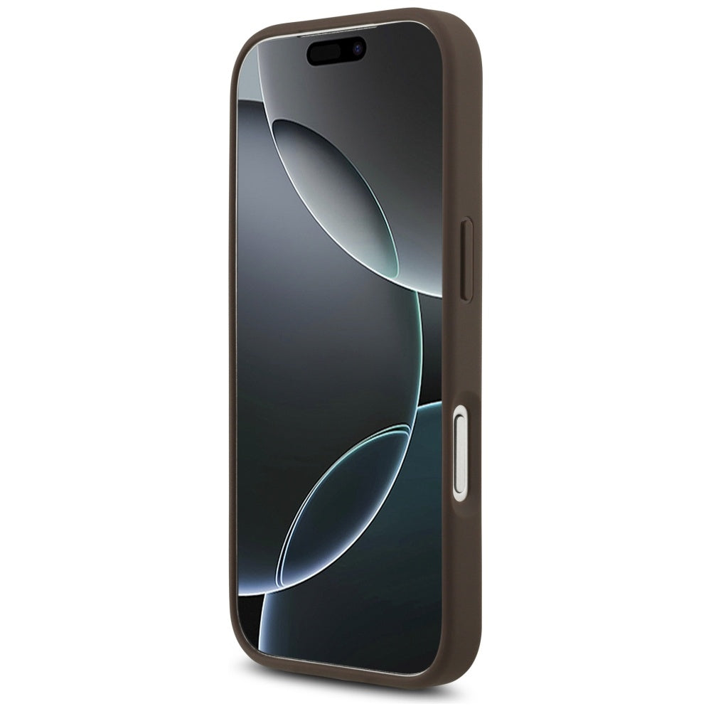Hülle für Apple iPhone 17 Pro, Guess, 4G Big Logo, Braun