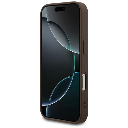 Hülle für Apple iPhone 17 Pro, Guess, 4G Classic, Braun