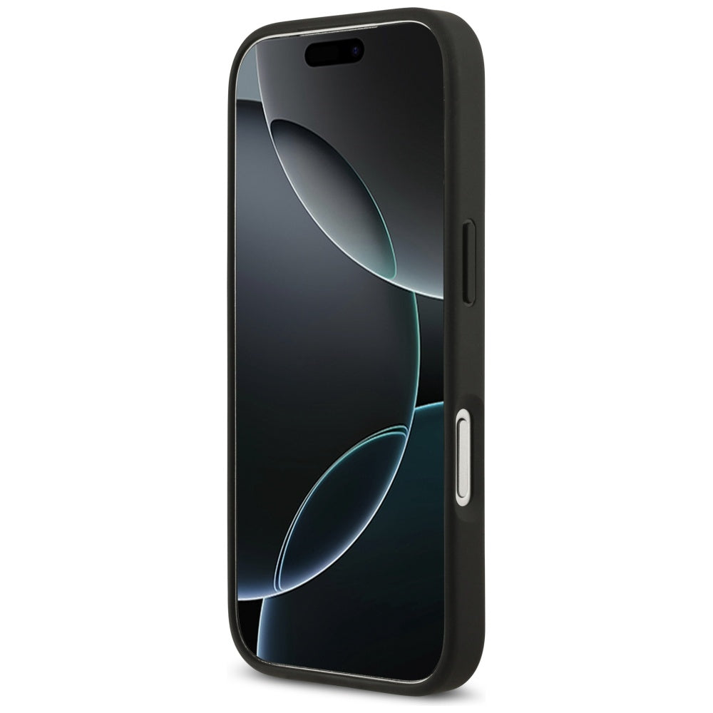Hülle für Apple iPhone 17 Pro, Guess, 4G Double Card Triangle, Schwarz