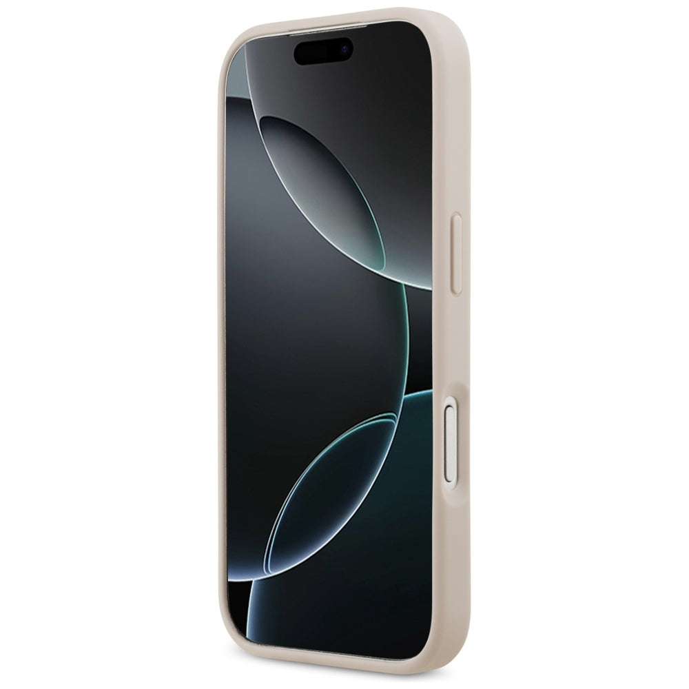 Hülle für Apple iPhone 17 Pro, Guess, 4G Double Card Triangle, Rosa