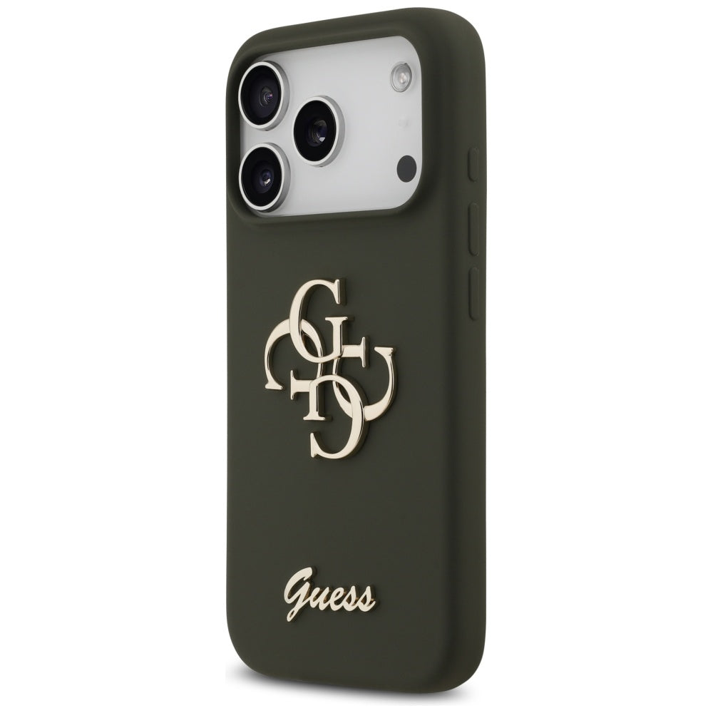 Hülle für Apple iPhone 17 Pro, Guess, Big 4G Script, Khaki